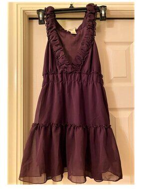 Forever 21 Vintage V-Neck Ruffle Flowy Top size Large